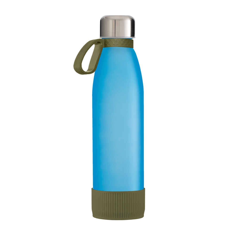 Fles RETUMBLER-myTOULON GLASS - oijfgroen, zilver, cyaan