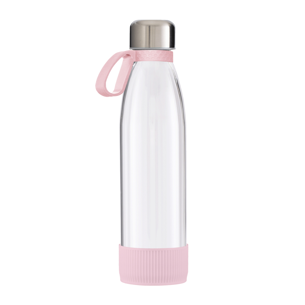 Fles RETUMBLER-myTOULON GLASS - lichtmagenta, roze, zilver, transparant