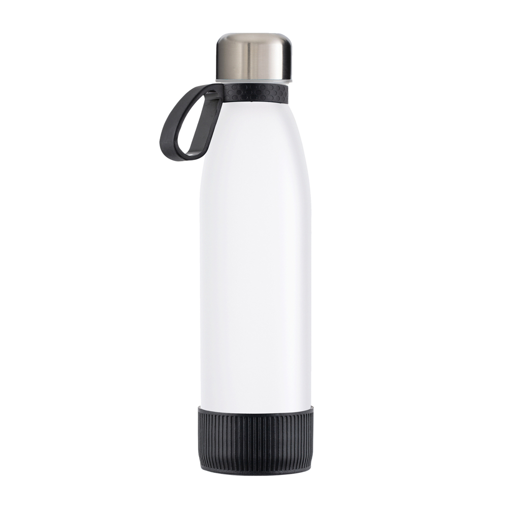 Fles RETUMBLER-myTOULON GLASS - zwart, zilver, wit